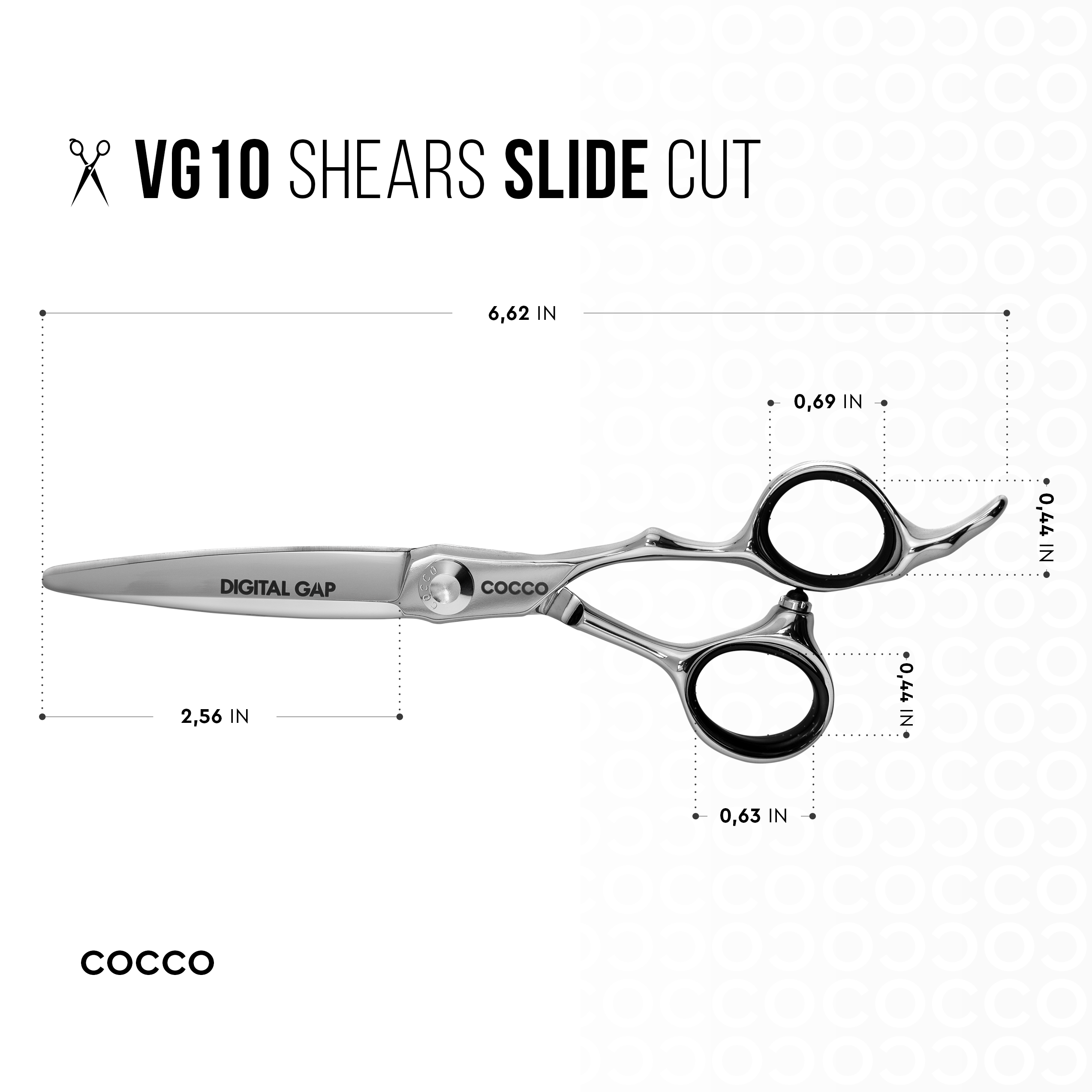 Cocco VG10 Left-Handed Sliding Shears - Kade Hair