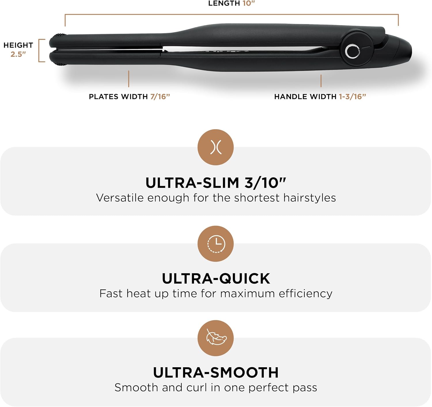 Cocco Stiletto 3/10" Flat Iron