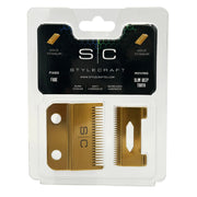 StyleCraft Gold Fixed Fade Blade with Slim Deep Tooth Cutter