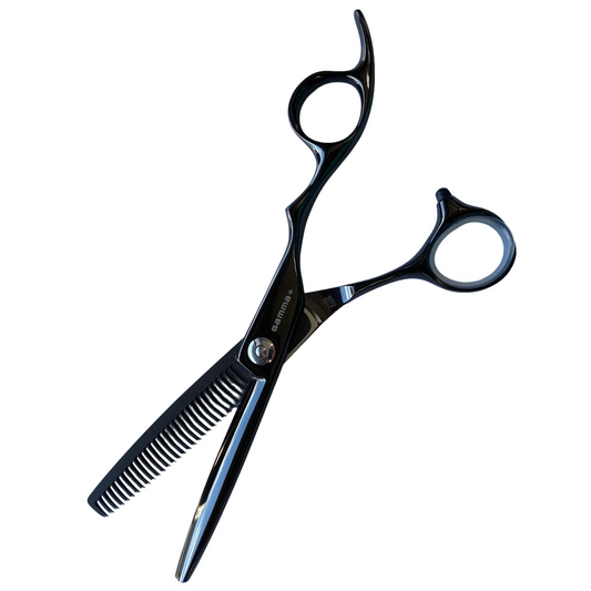 Gamma+ Black Titanium Thinning Scissors - Kade Hair