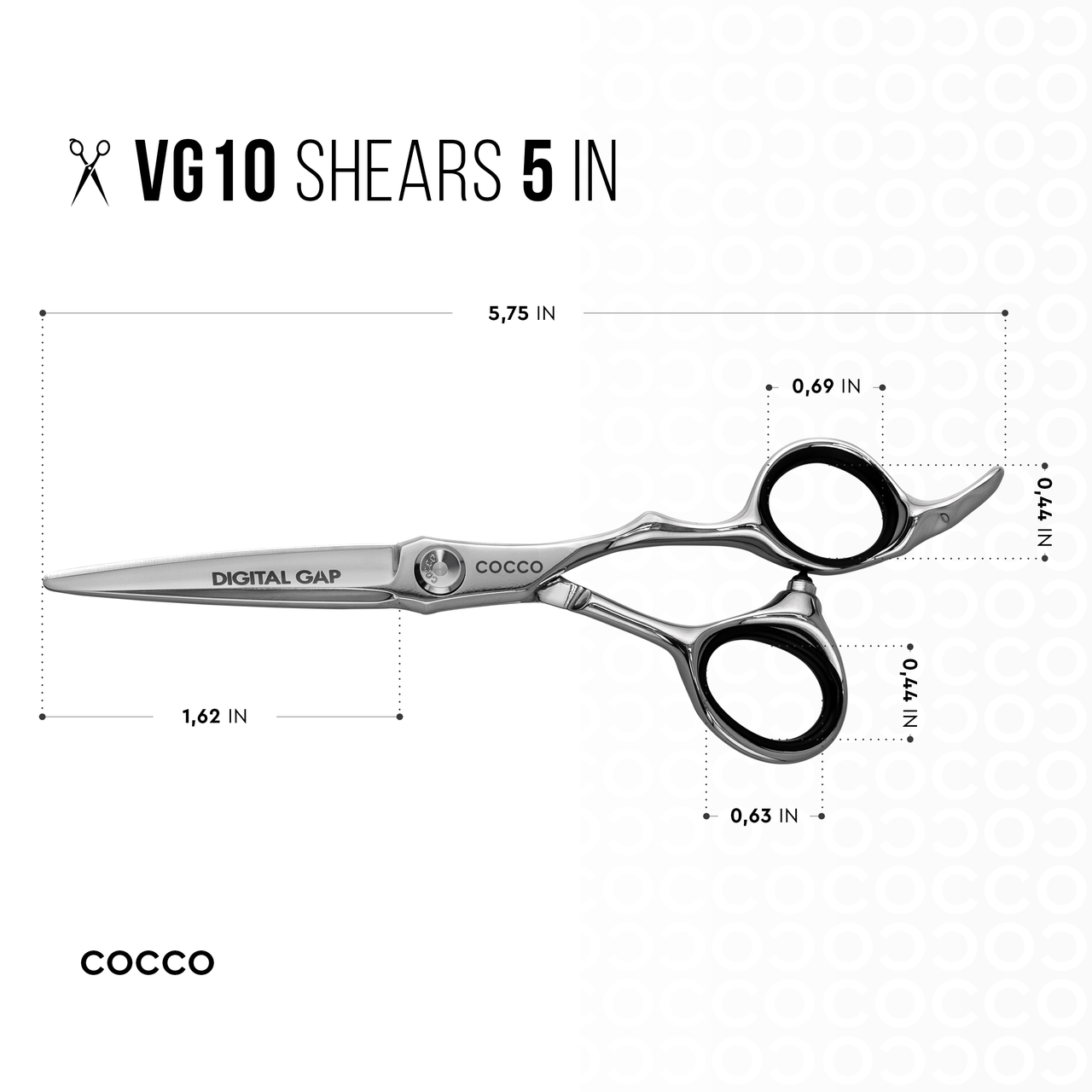 Cocco VG10 Left-Handed Professional Shears - Kade Hair