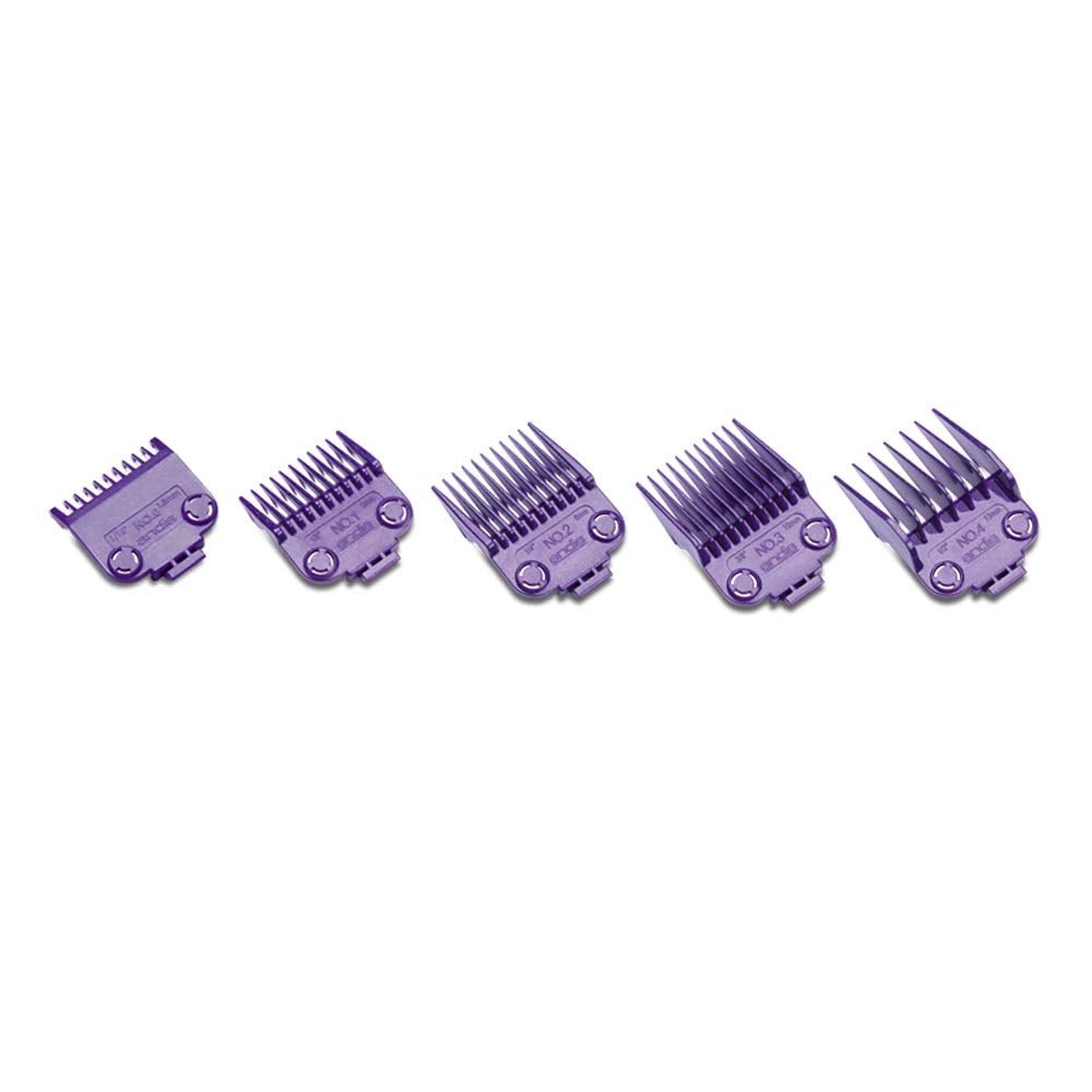Andis Magnetic Combs 5 - Piece Guide Set - Purple - Kade Hair