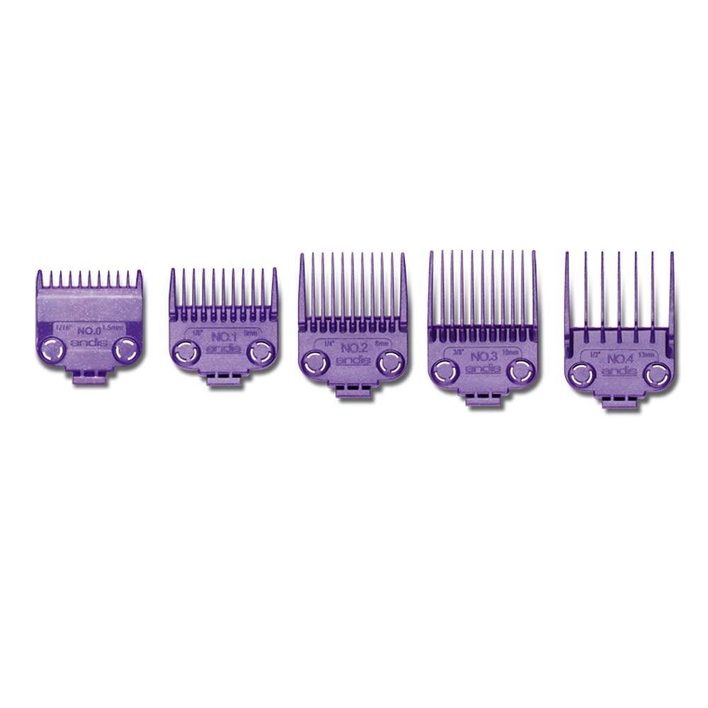 Andis Magnetic Combs 5 - Piece Guide Set - Purple - Kade Hair
