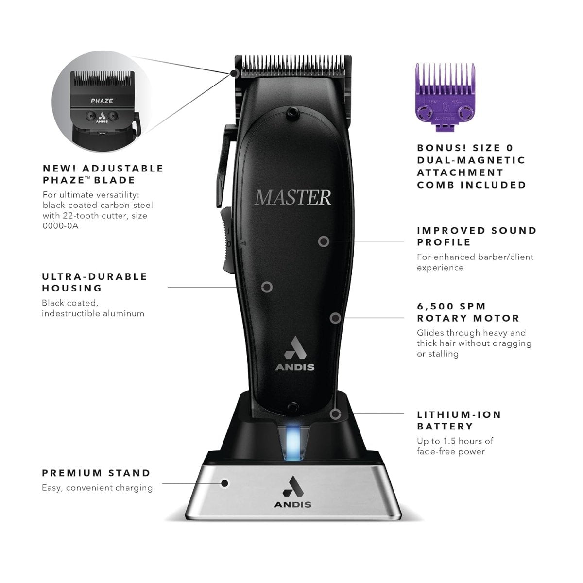 Andis Master Black Label Edition Cordless Clipper - Kade Hair