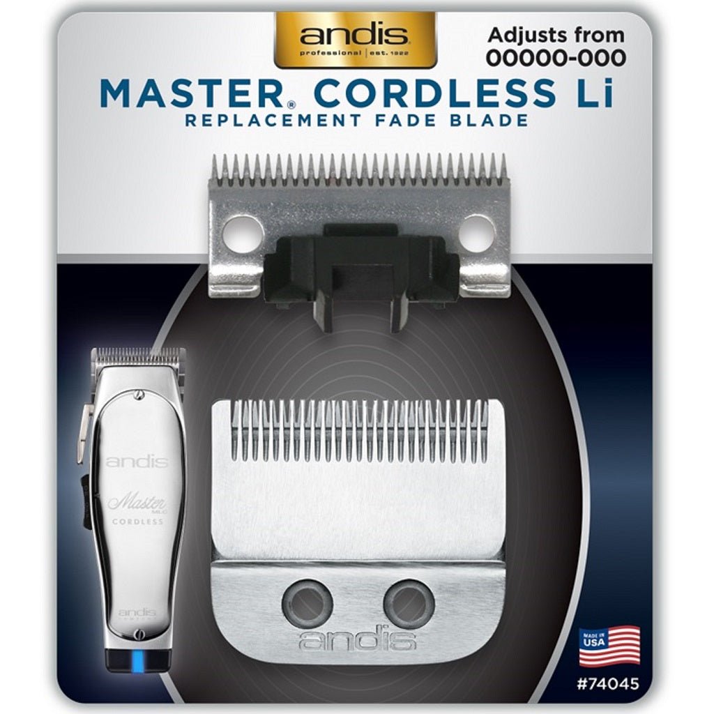 Andis Master Cordless Li Carbon - Steel Replacement Fade Blade (74045) - Kade Hair