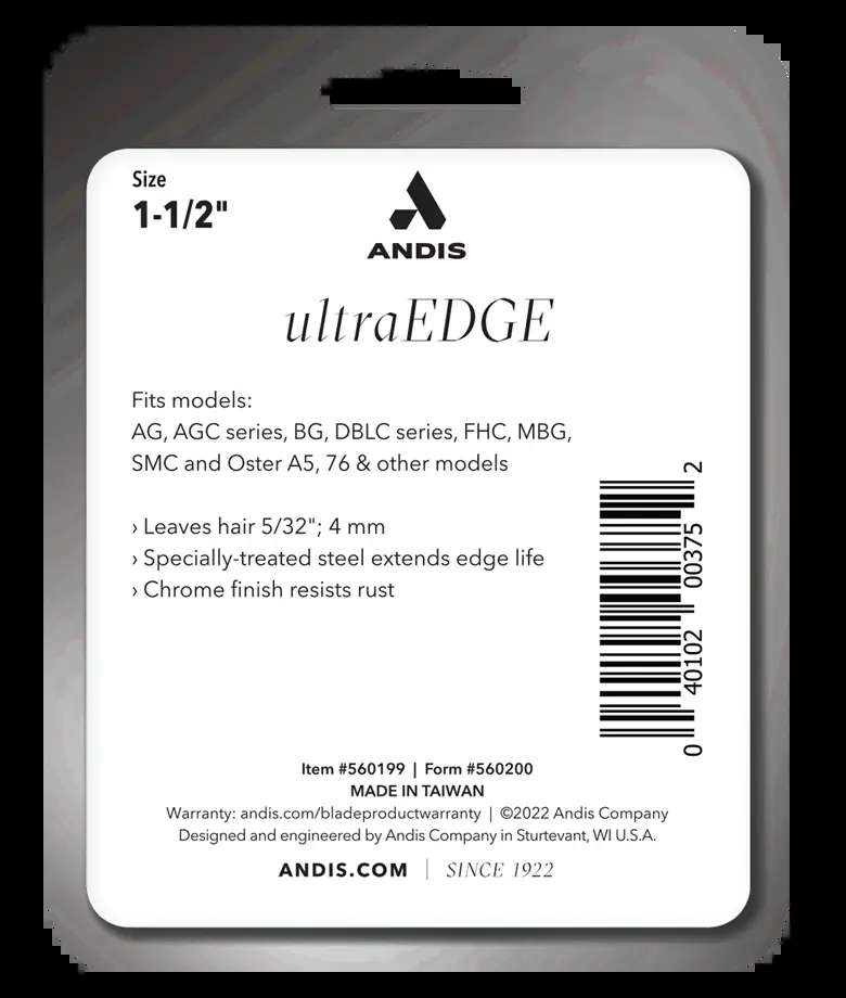 Andis UltraEdge Detachable Blade - Size 1 1/2 - Kade Hair