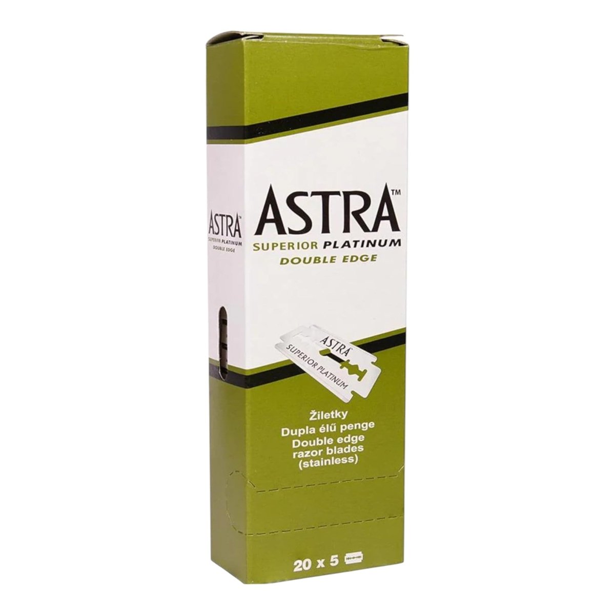 Astra - Superior Platinum Double Edge Razor Blades 20x5pcs - Kade Hair