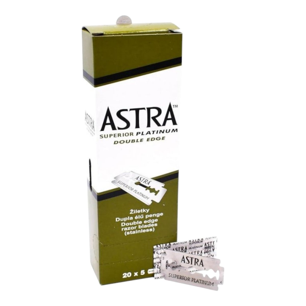 Astra - Superior Platinum Double Edge Razor Blades 20x5pcs - Kade Hair