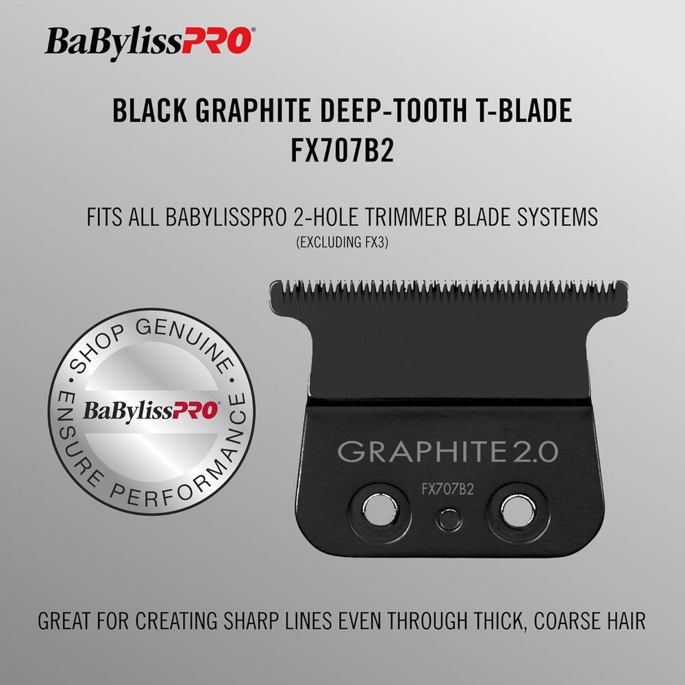 BaBylissPRO Black Graphite 2.0 Trimmer Blade - Deep Tooth (FX707B2) - Kade Hair