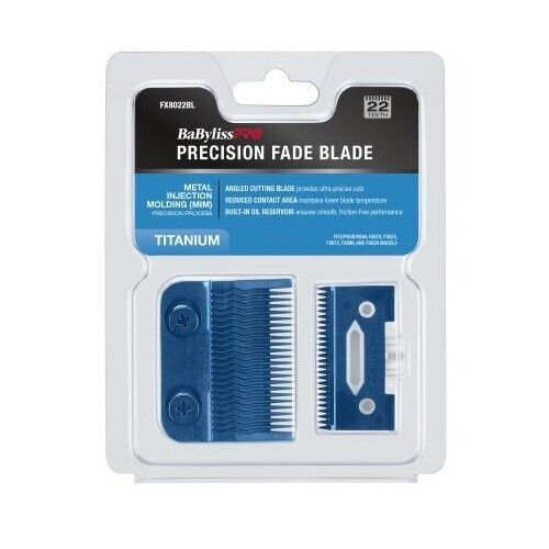 BaBylissPRO Blue Titanium Metal - Injection Molded Precision Fade Blade FX8022BL - Kade Hair