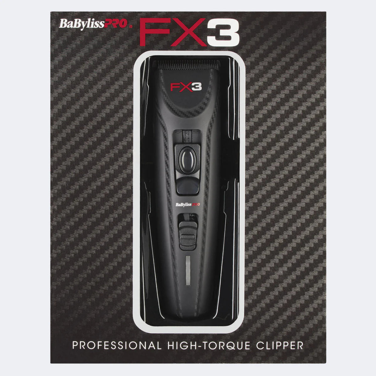 BabylissPRO FX3 Professional High Torque Clipper - Black - Kade Hair
