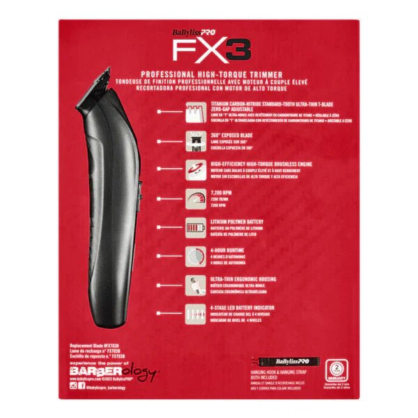 BabylissPRO FX3 Professional Trimmer - Kade Hair
