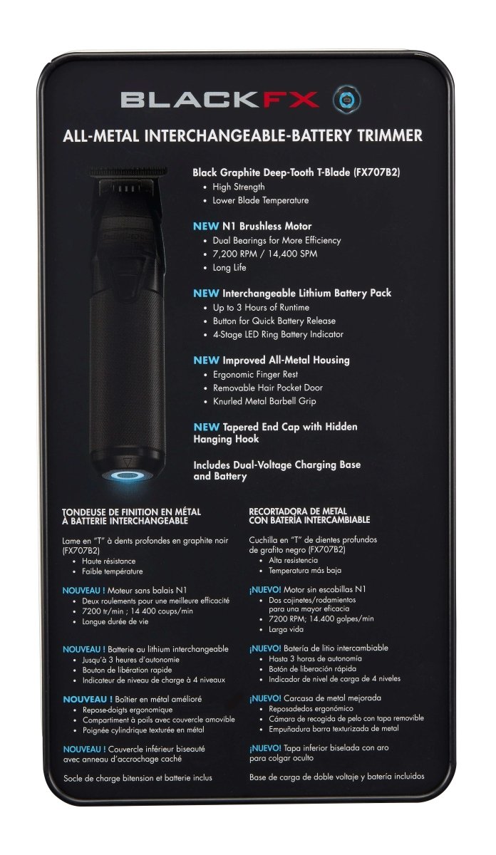 BaBylissPRO FXONE BLACKFX All - Metal Trimmer - Kade Hair