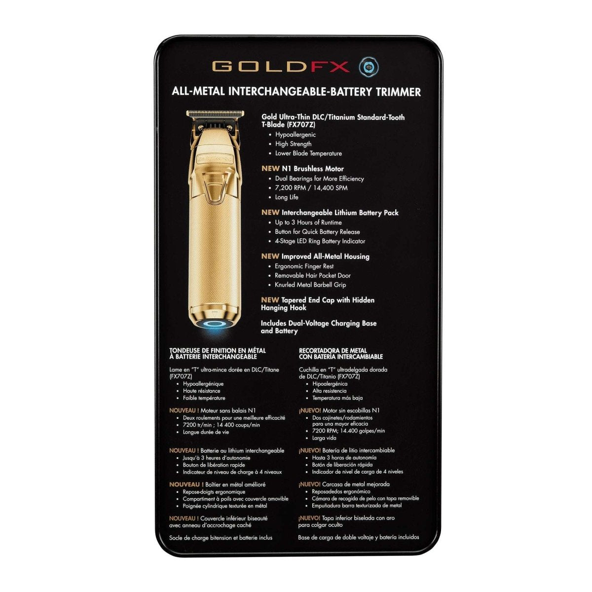 BaBylissPRO FXONE GOLDFX All - Metal Trimmer - Kade Hair