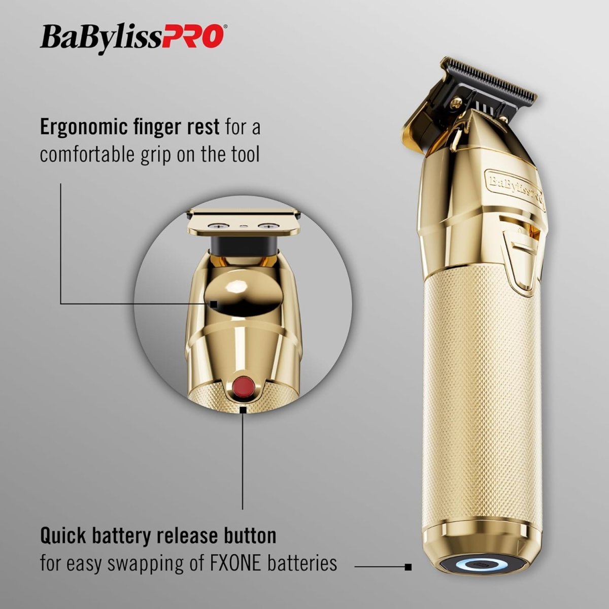 BaBylissPRO FXONE GOLDFX All - Metal Trimmer - Kade Hair