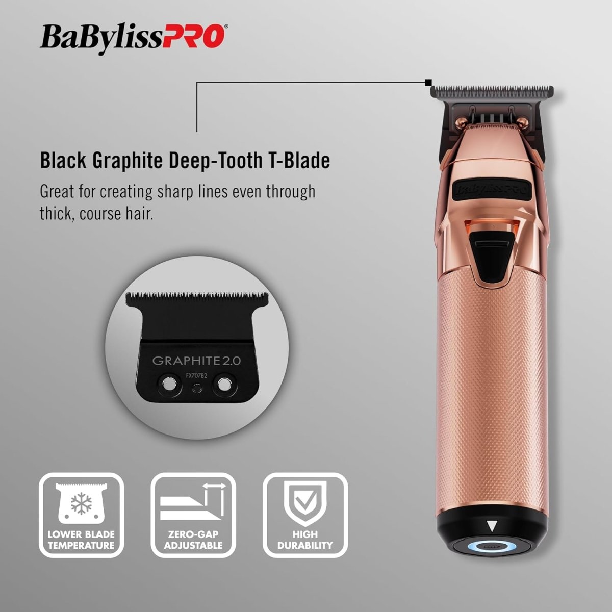 BaBylissPRO FXONE Rose Gold Clipper & Trimmer Bundle - Kade Hair