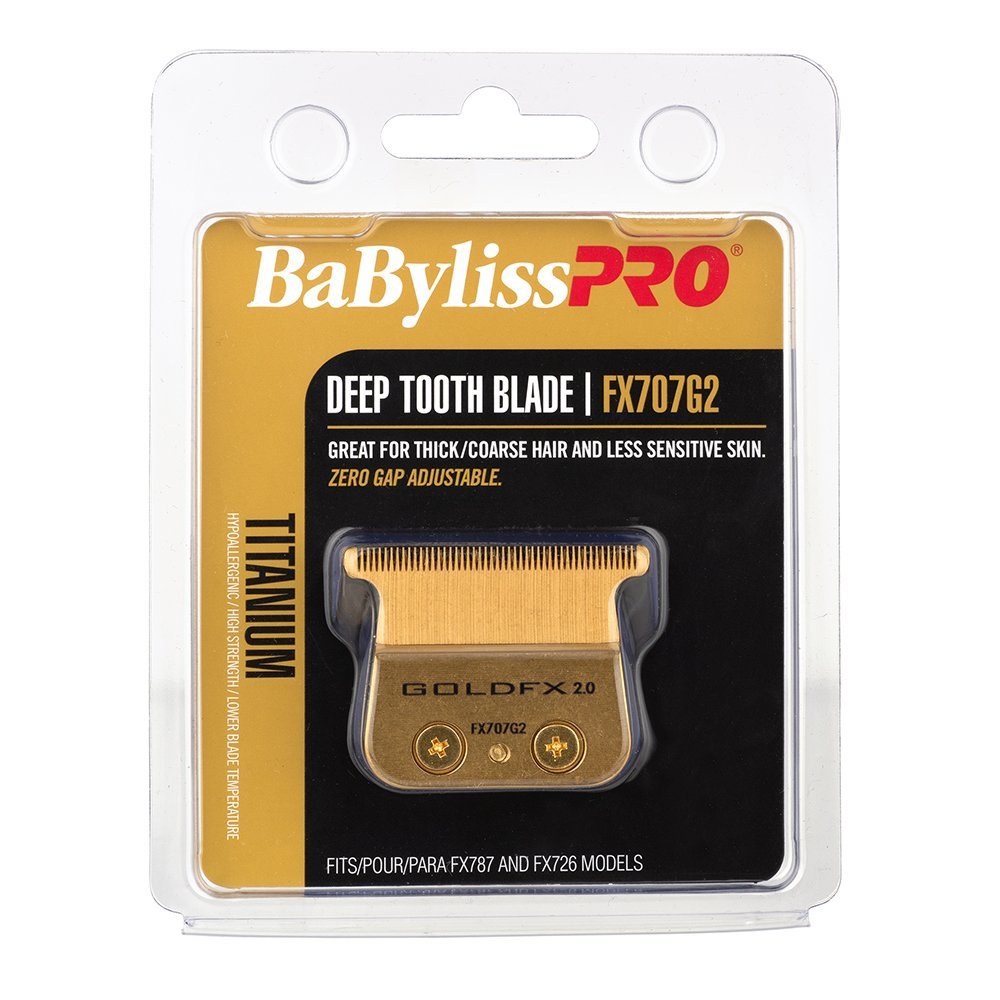 BaBylissPRO Gold T - Blade 2.0mm Deep Tooth FX707G2 - Kade Hair