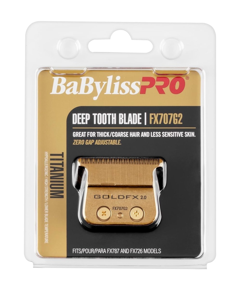 BaBylissPRO GoldFX Titanium Trimmer Blade - Deep Tooth (FX707G2) - Kade Hair