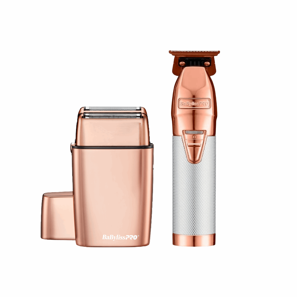 BaBylissPRO Limited Edition Rose Gold Trimmer & Double Foil Shaver Set - Kade Hair