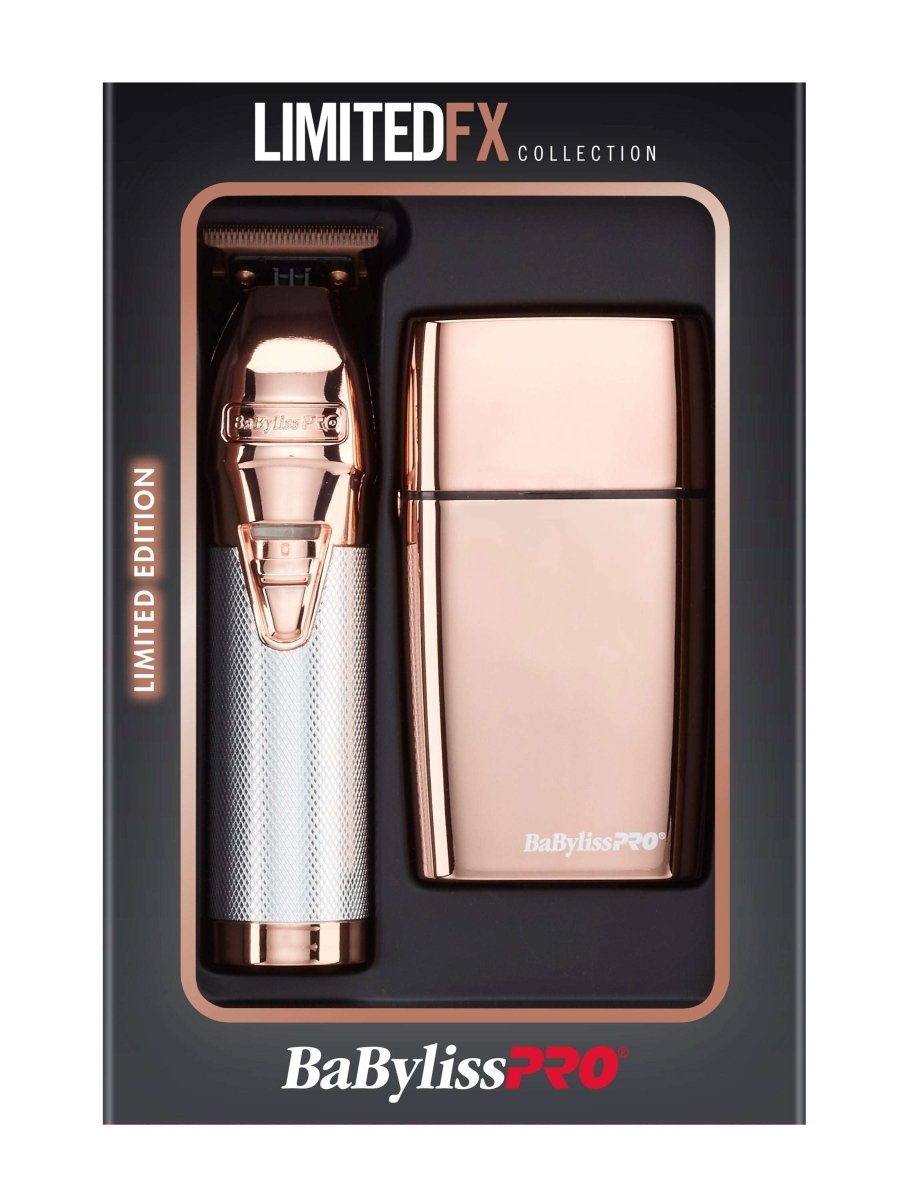 BaBylissPRO Limited Edition Rose Gold Trimmer & Double Foil Shaver Set - Kade Hair