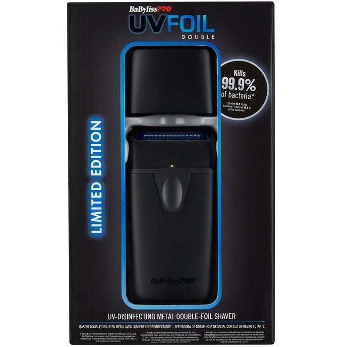 BaBylissPRO Limited Edition UV - Foil Cordless Double Foil Shaver - Matte Black - Kade Hair