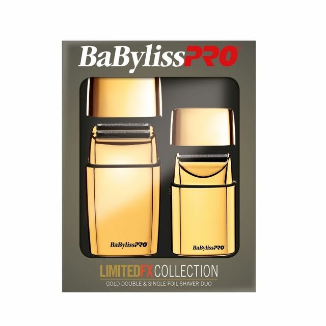 BabylissPRO Limited FX Collection - Double & Single Foil Shaver Duo - Gold - Kade Hair