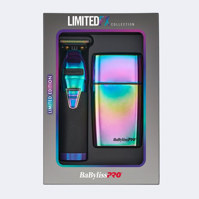 BaBylissPRO LimitedFX Iridescent Trimmer & Double - Foil Shaver Set - Kade Hair