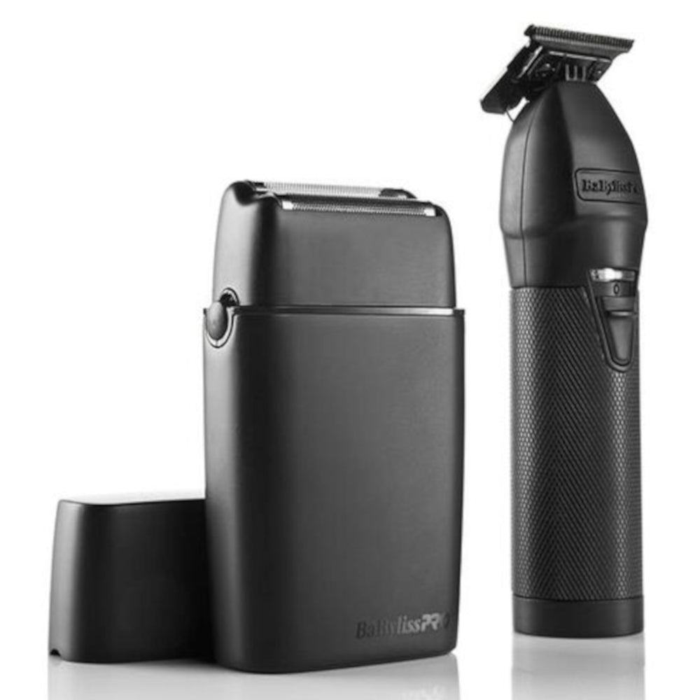 BaBylissPRO LimitedFX Matte Black Trimmer and Double - Foil Shaver Gift Set - Kade Hair