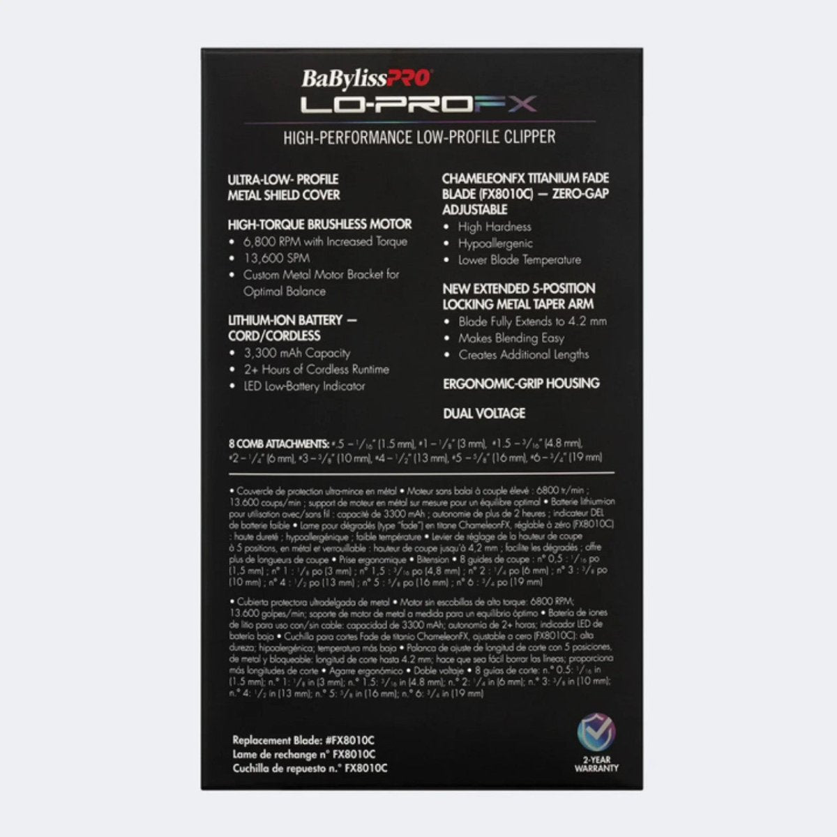 BabylissPro Lo Pro FX Chameleon Clipper - Kade Hair