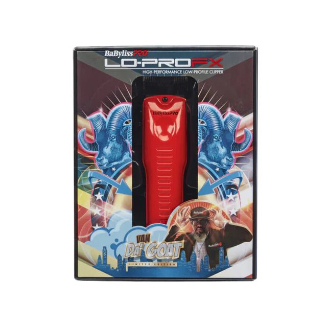 BabylissPRO LO - PRO FX Cordless Clipper - Red Limited Edition Influencer Collection - Van Da Goat - Kade Hair