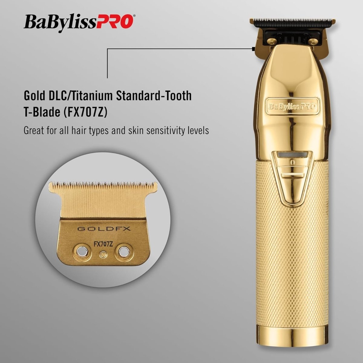 BaBylissPRO (New/Upgraded) GoldFX+ Outlining Cordless Trimmer - Kade Hair