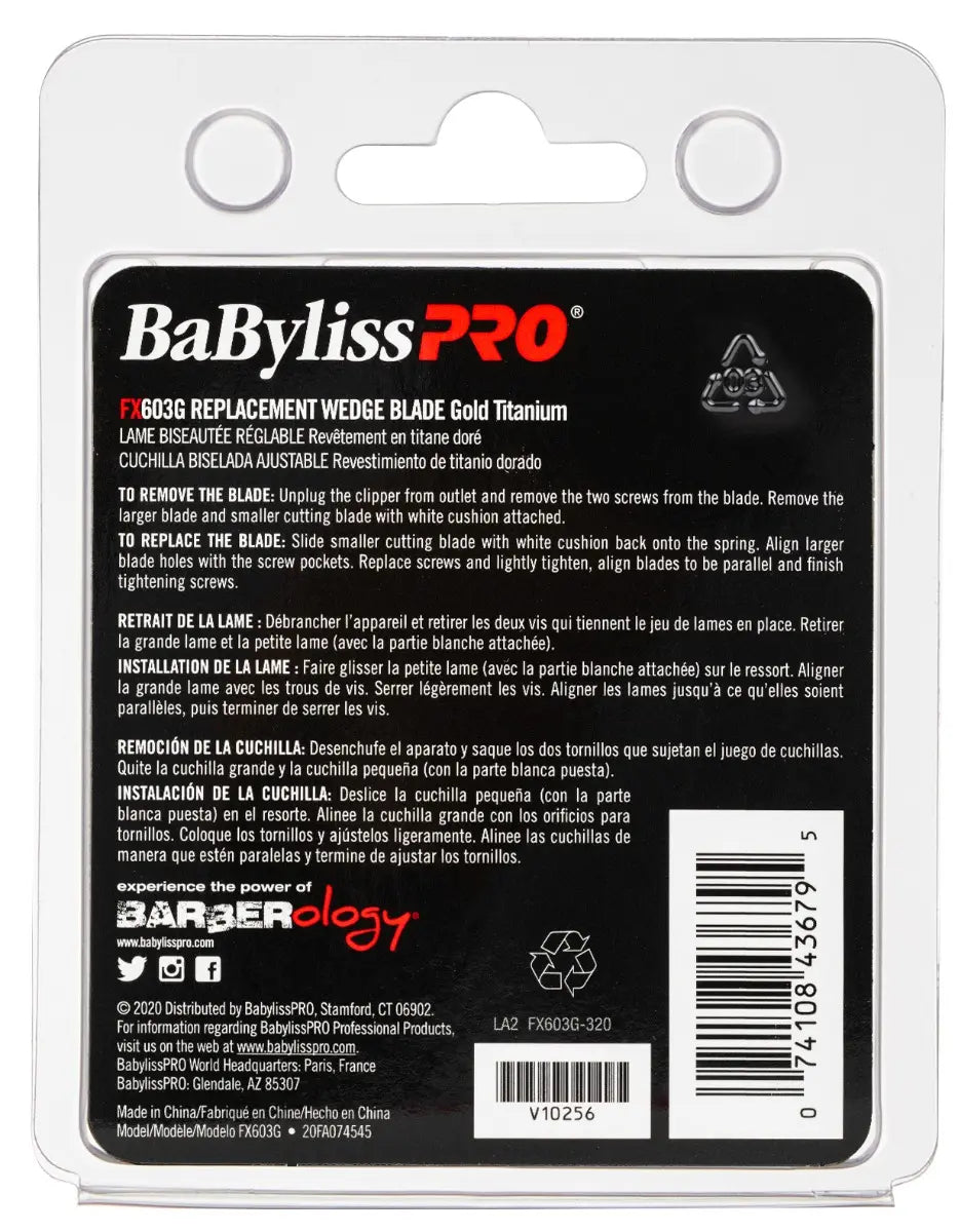 BabylissPRO Replacement Blade Gold Titanium Wedge FX603G - Kade Hair