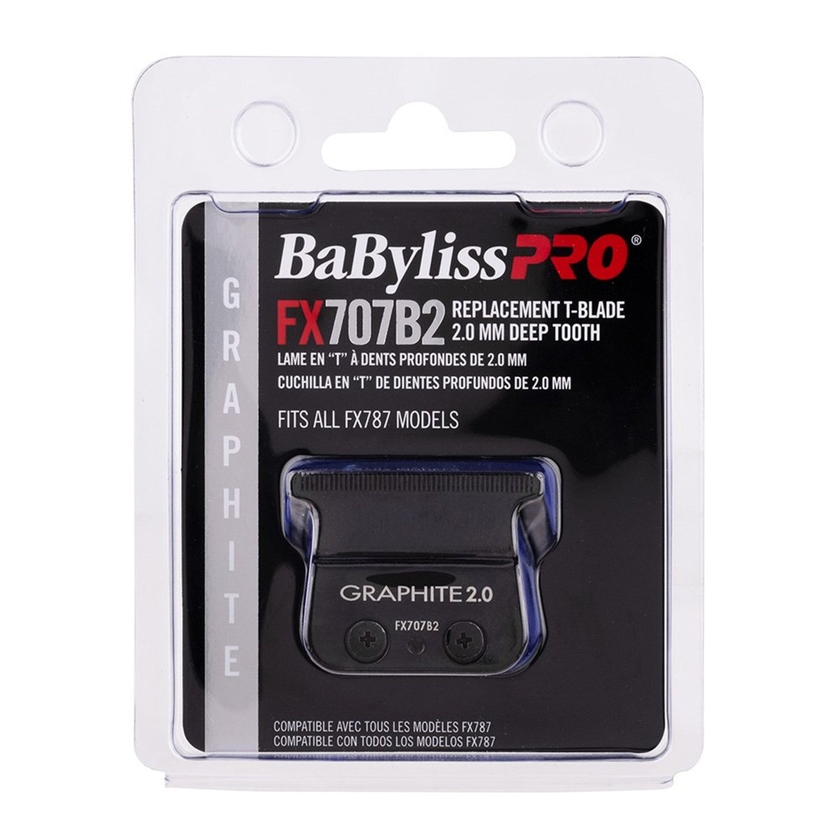 BabylissPRO Replacement Blade Graphite T - Blade 2.0mm Deep Tooth FX707B2 - Kade Hair