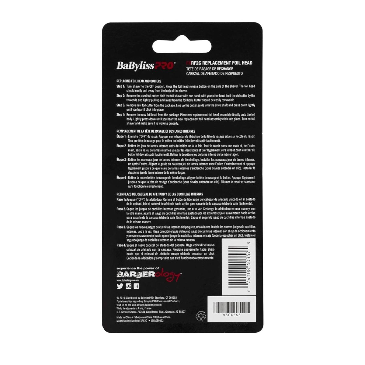 BaBylissPRO Replacement Double Foil & Cutter Bar - Gold (FXRF2G) - Kade Hair