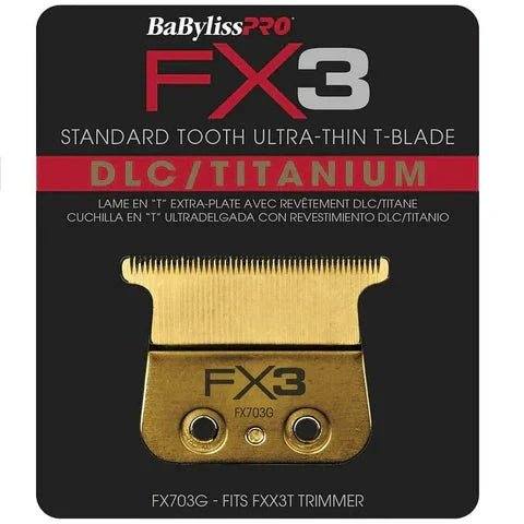 BaBylissPRO Replacement Hair Trimmer FX3 Trimmer Gold Blade FX703G - Kade Hair