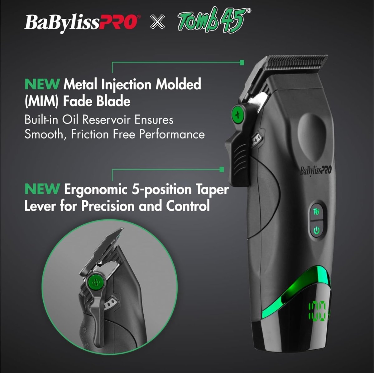 BaBylissPRO x Tomb45 Wireless Charging Clipper - Kade Hair