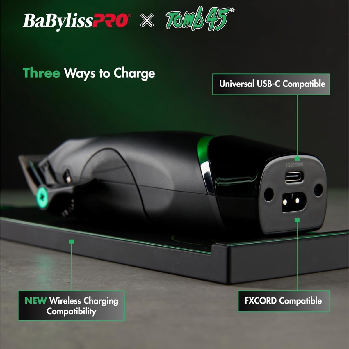 BaBylissPRO x Tomb45 Wireless Charging Clipper - Kade Hair