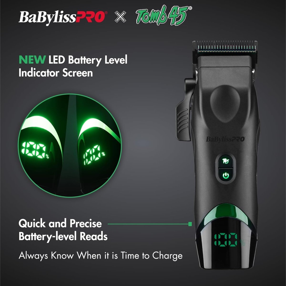 BaBylissPRO x Tomb45 Wireless Charging Clipper - Kade Hair