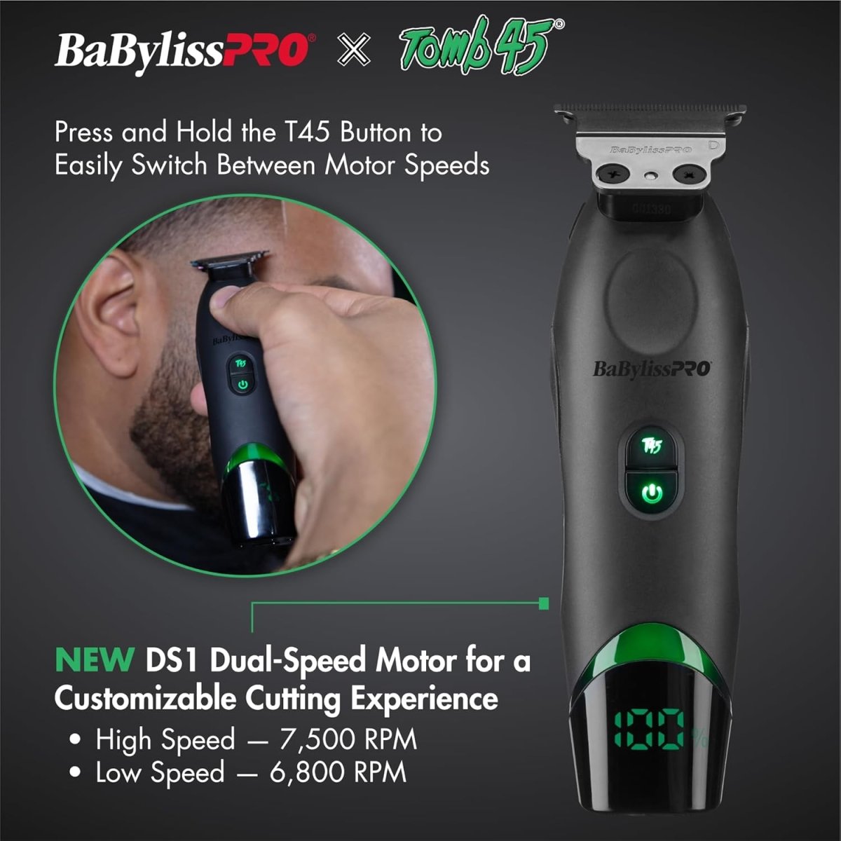 BaBylissPRO x Tomb45 Wireless Charging Trimmer - Kade Hair