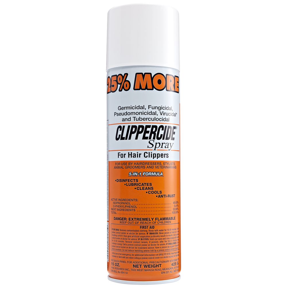 Clippercide Disinfectant & Lubricating Spray - 425g (15 oz) - Kade Hair
