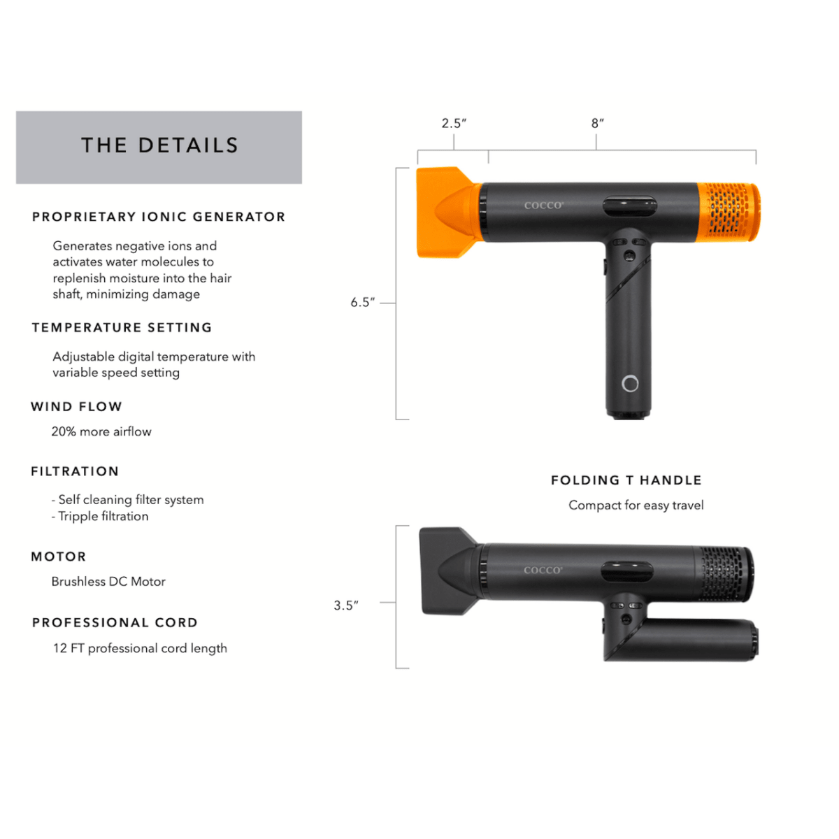 Cocco Air Ionic Hair Dryer - Kade Hair