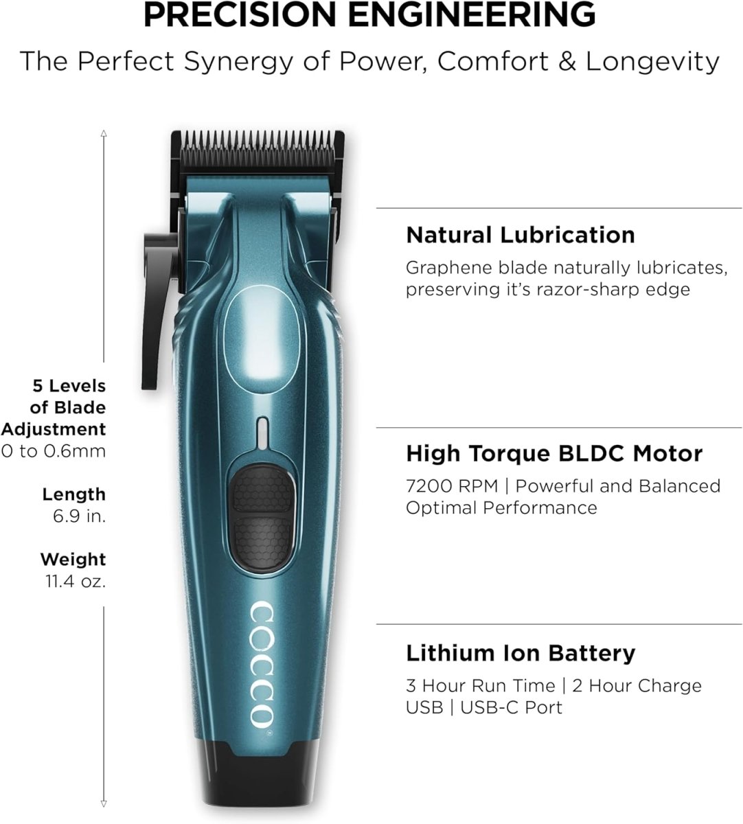 Cocco Hyper Veloce Pro Cordless Clipper - Kade Hair