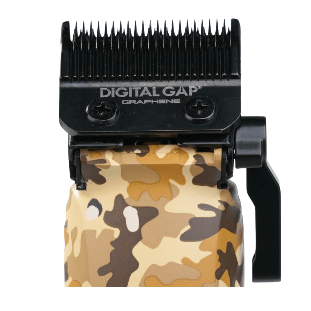 Cocco Hyper Veloce Pro Cordless Clipper w/ Digital Gap Ambassador Graphene Taper Blade + Charging Stand - Limited Edition Camo (CHVPC - CAMO) - Kade Hair