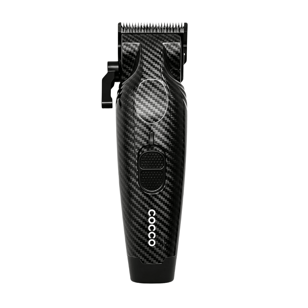 Cocco Hyper Veloce Pro Cordless Clipper w/ Digital Gap Ambassador Graphene Taper Blade + Charging Stand - Limited Edition Carbon Fiber - Kade Hair