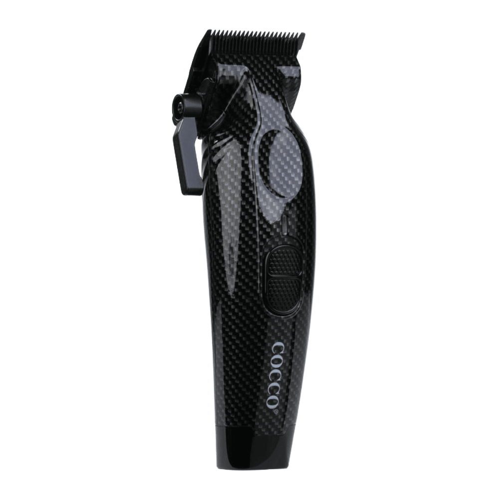 Cocco Hyper Veloce Pro Cordless Clipper w/ Digital Gap Ambassador Graphene Taper Blade + Charging Stand - Limited Edition Carbon Fiber - Kade Hair