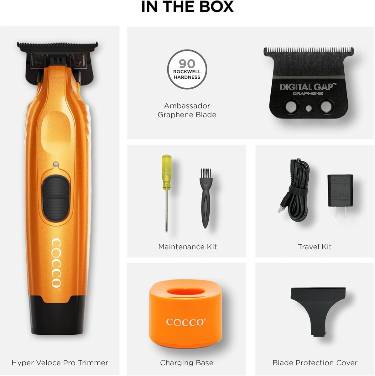 Cocco Hyper Veloce Pro Cordless Trimmer + Charging Stand - Kade Hair