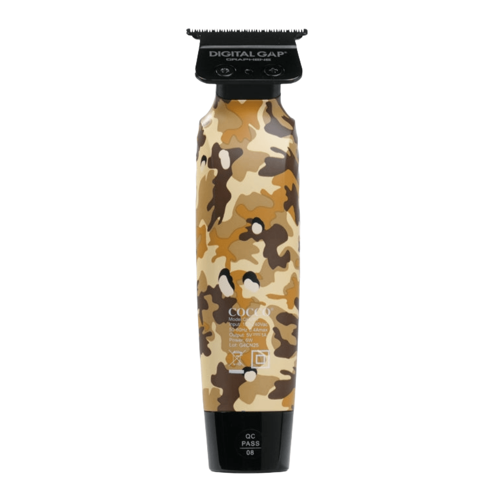 Cocco Hyper Veloce Pro Cordless Trimmer w/ Digital Gap Ambassador Graphene Blade + Charging Stand - Limited Edition Camo (CHVPT - CAMO) - Kade Hair
