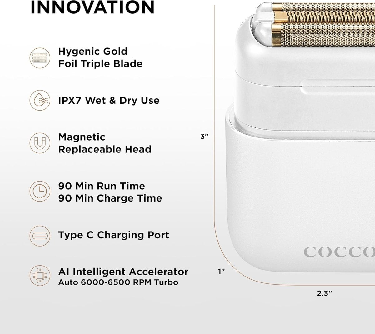Cocco Impacto Micro Wet - to - Dry Foil Shaver - Kade Hair