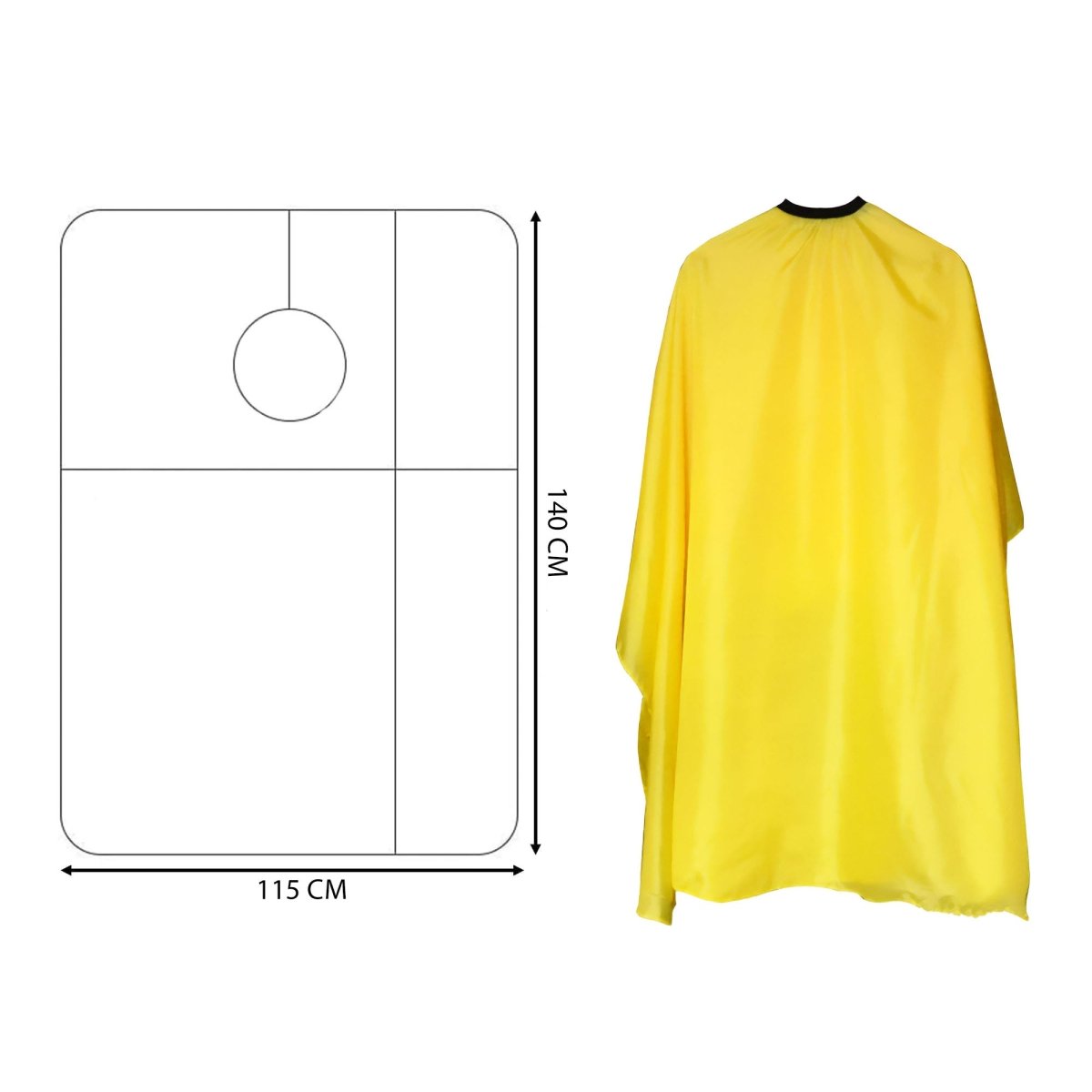 Eson - Barber Hairdressing Hair Cutting Capes & Gowns Yellow - Kade Hair