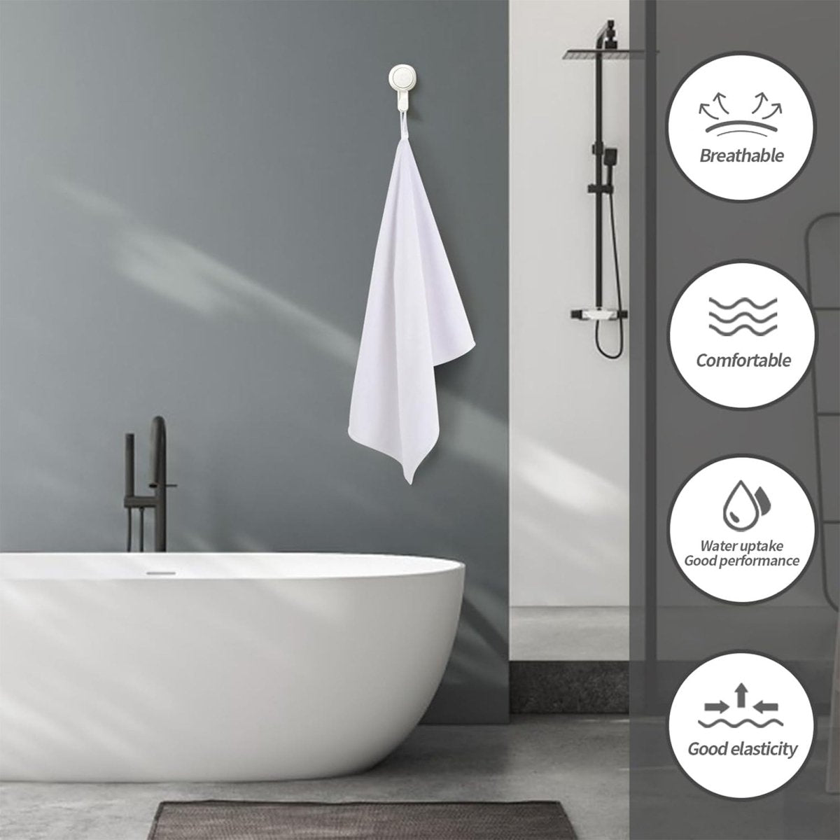 Eson - Classic Hair Salon Towel White 50x80cm 12pcs - Kade Hair